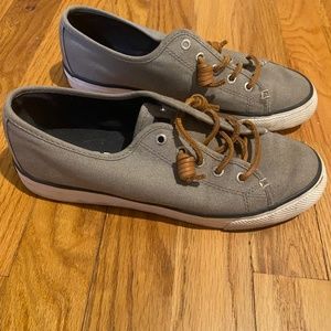 Grey Sperry Shoes